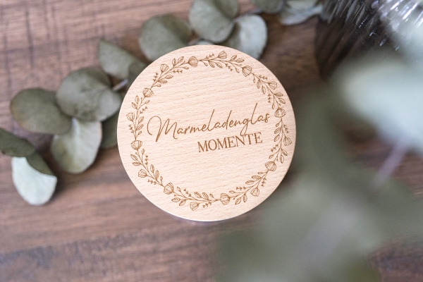 Vorratsglas Design Kranz Marmeladenglasmoment / Geschenkidee / Geldgeschenk / personalisiert